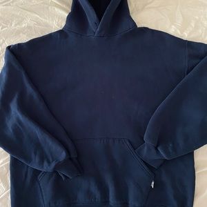 Vintage 90s Russell Navy Hoodie Size Large